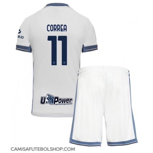 Camisa de time de futebol Inter Milan Joaquin Correa #11 Replicas 2º Equipamento Infantil 2024-25 Manga Curta (+ Calças curtas)